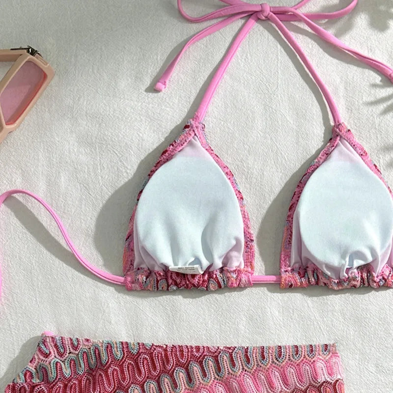 2026 Sexy 3Pcs Bikinis Set Swimsuit for Women