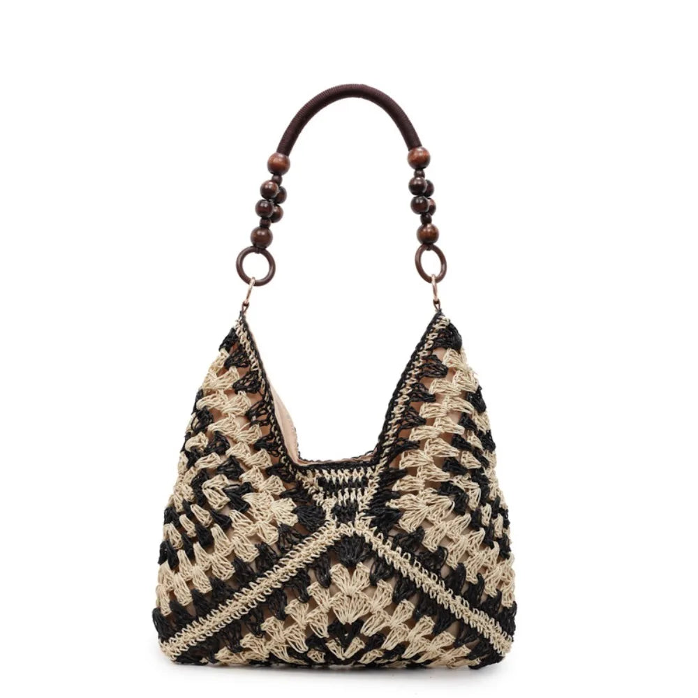 Hollow Out Straw Woven, Bohemian Beach Bag Large Capacity for Women