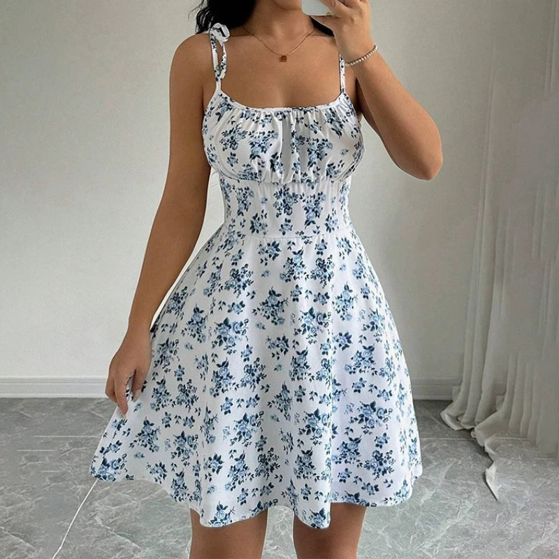 Women's Summer Floral Spaghetti Strap Beach Short 2026