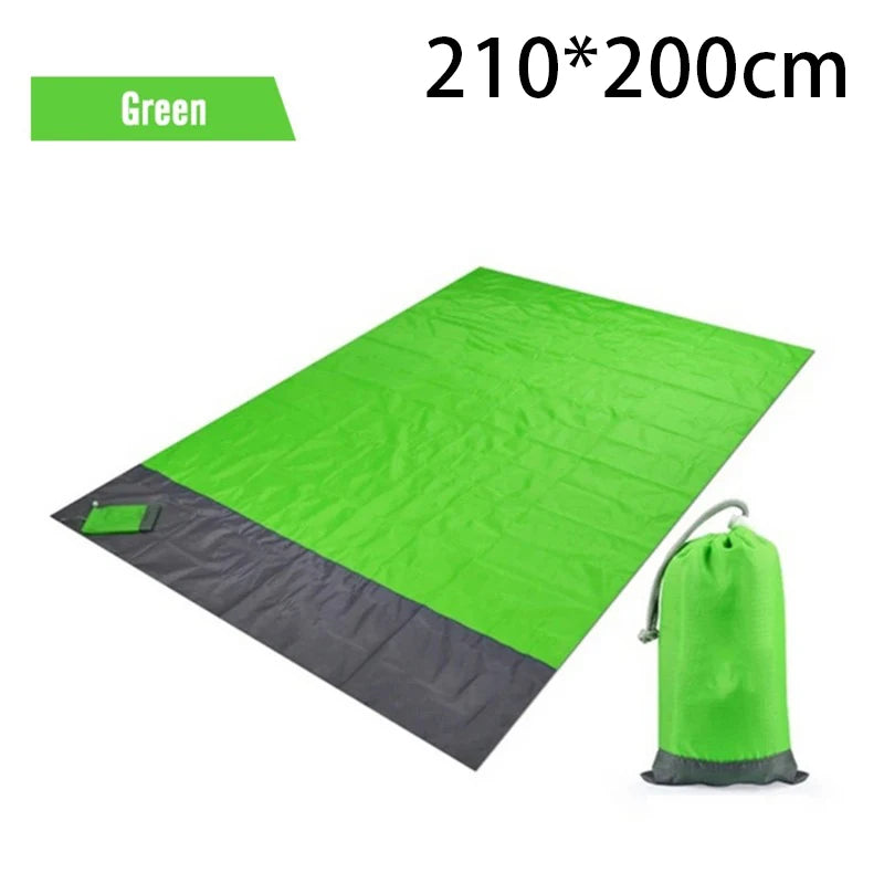 2x2.1m Waterproof Pocket Beach Blanket Folding for Outdoor activity