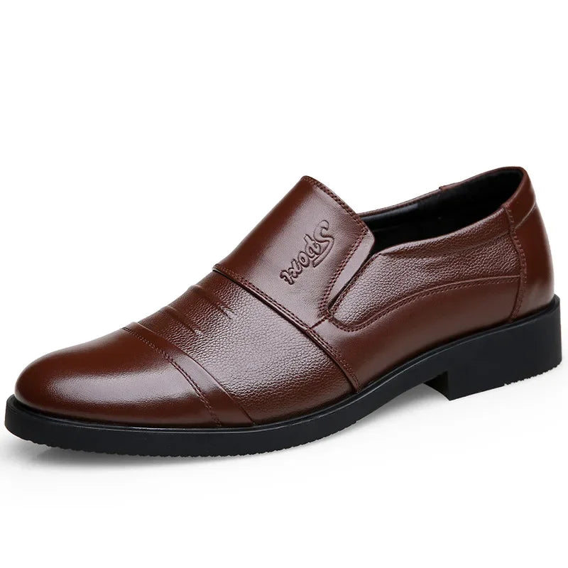Men's Genuine Cow Leather Shoes With Triple-Stitched Soles 2026