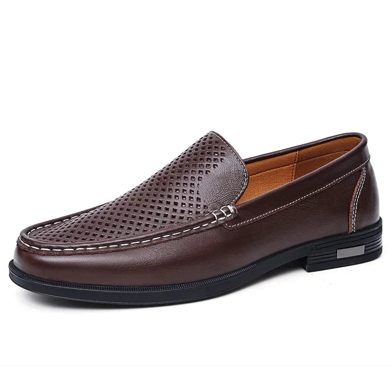 Genuine Leather Men Footwear Slip for Men Formal Shoes Loafers Moccasins