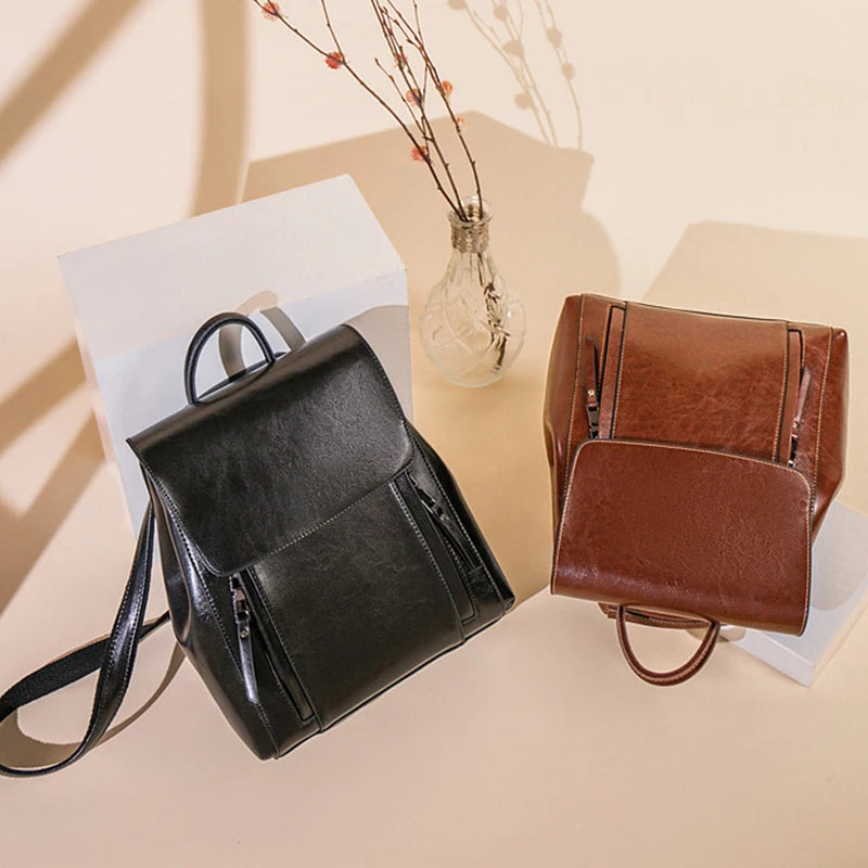 Women Backpack Cross body Shoulder Bag Genuine Leather