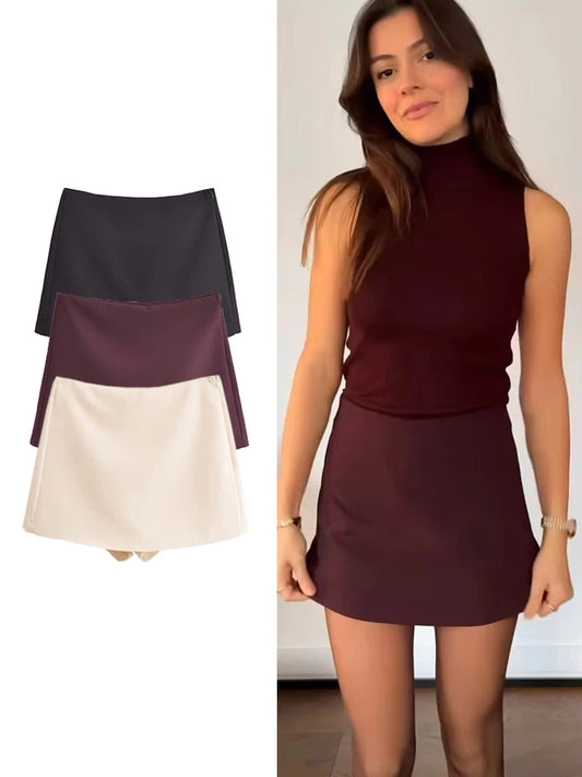 New Spring Women Solid Skirt