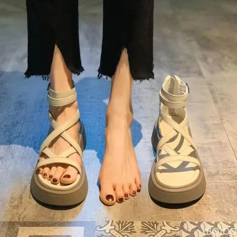 Fashionable Thick Bottom Sponge Cake Bottom Sandals for Women