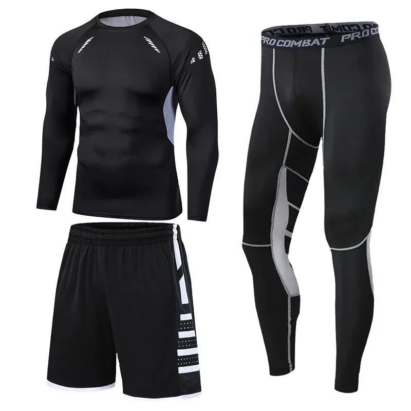 Men's Running Tracksuit Training Fitness Sportswear Set