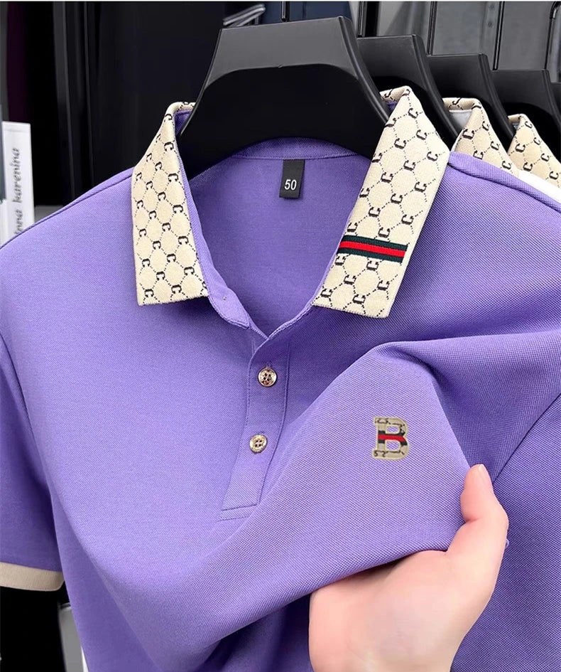 Luxury brand B letter polo shirt
