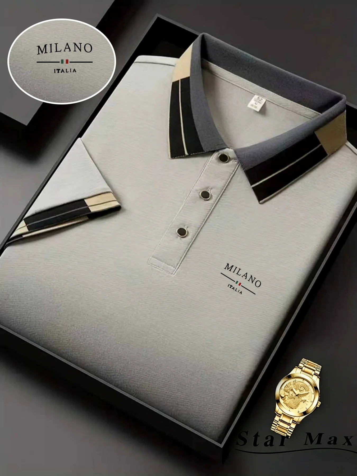 Men's luxury short sleeve polo shirt