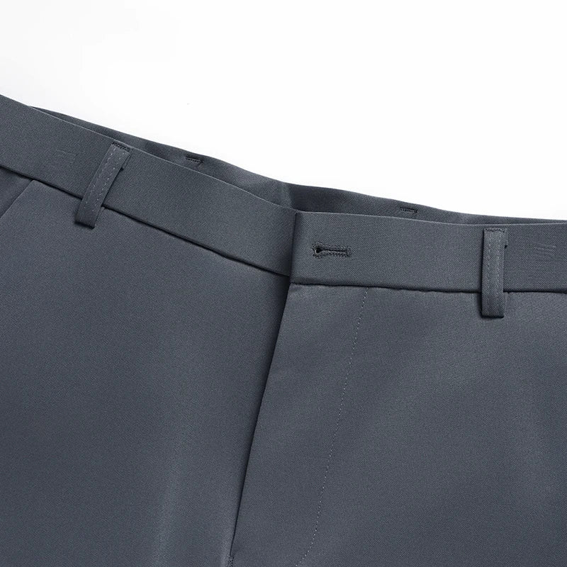 Men's Pants Thin Straight Stretch Casual Pants with Ironing