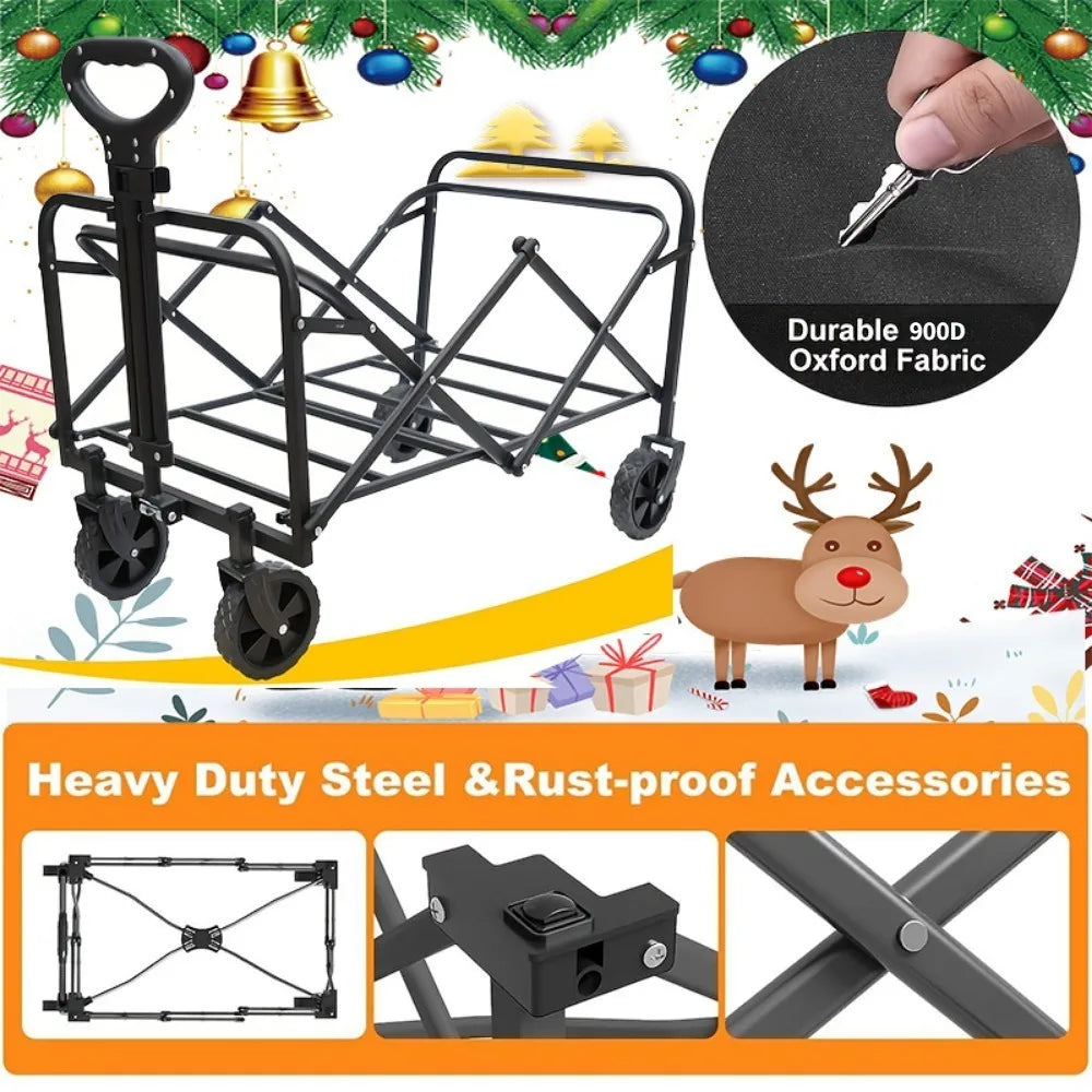 [Heavy Duty] Folding Wagon Cart All Terrain Wheels