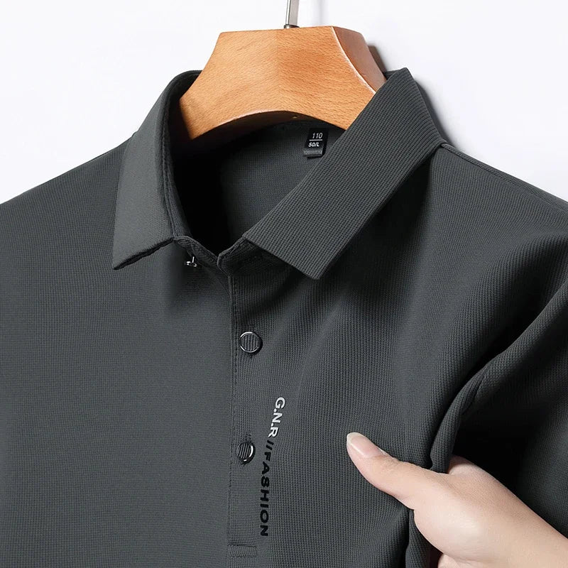 Men's Short Sleeve Solid Color Polo Shirt